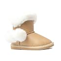 REDVOLUTION Kids Boots Toddler Girls Cute Butterfly Bow | PomPom PU leather Boot (Toddler/Small Kid)