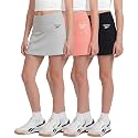 Reebok 3 Pack Girls' Dry Fit Skorts Skirt Built in Shorts Teen Athletic