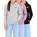 Reebok 3 Pack Girls Fleece Pullover Hoodie Hooded Sweatshirt Kids Teen