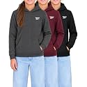 Reebok 3 Pack Girls Fleece Pullover Hoodie Hooded Sweatshirt Kids Teen
