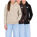 Reebok 3 Pack Girls Fleece Pullover Hoodie Hooded Sweatshirt Kids Teen
