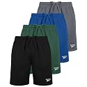 Reebok 4 Pack Boys' Mesh Shorts Athletic Basketball Kids Teen Soccer Pocket