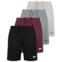 Reebok 4 Pack Boys' Mesh Shorts Athletic Basketball Kids Teen Soccer Pocket