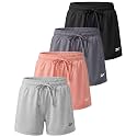 Reebok 4 Pack Girls' Dry Fit Shorts Athletic Volleyball Soccer Basketball
