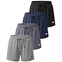 Reebok 4 Pack Girls' Dry Fit Shorts Athletic Volleyball Soccer Basketball