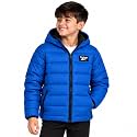 Reebok Boys Winter Coat, Kids Lightweight Packable Puffer Jacket with Hood
