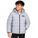 Reebok Boys Lightweight Puffer Jacket Insulated Quilted Hooded Winter Coat