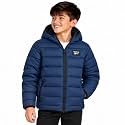 Reebok Boys Winter Coat, Kids Lightweight Packable Puffer Jacket with Hood