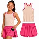 Reebok Girls 2-Piece Short Set - Sleeveless Tank Top &amp; Butterfly Shorts