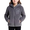 Reebok Girls Plush Sherpa Fleece Full-Zip Hooded