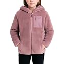 Reebok Girls Plush Sherpa Fleece Full-Zip Hooded