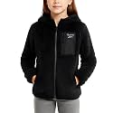 Reebok Girls Plush Sherpa Fleece Full-Zip Hooded