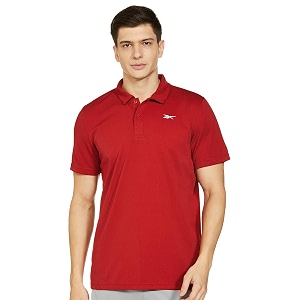 Reebok Mens Geometric Fitted Polo Shirts