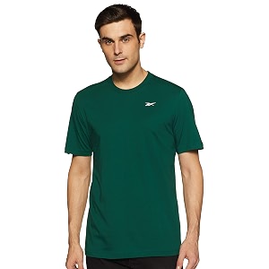 Reebok Mens Solid Regular Fit T-Shirt