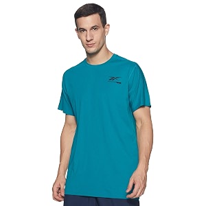 Reebok Mens Solid Regular Fit T-Shirt