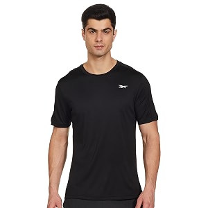 Reebok Mens Solid Regular Fit T-Shirt