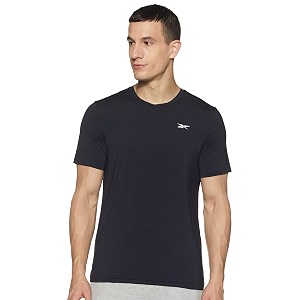 Reebok Mens Solid Regular Fit T-Shirt