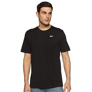 Reebok Mens Solid Regular Fit T-Shirt