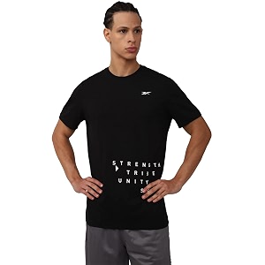 Reebok Mens Solid Regular Fit T-Shirt