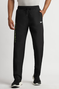 REEBOK Printed Men Black Track Pants