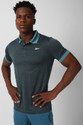 REEBOK Printed Men Polo Neck Blue T-Shirt