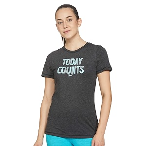 Reebok Printed Regular Fit Womens Tees