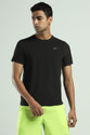 REEBOK Solid Men Round Neck Black T-Shirt