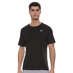 Reebok Solid Regular Fit Mens T Shirts