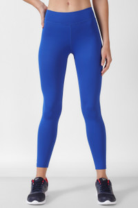 REEBOK Solid Women Blue Tights