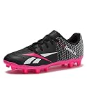 Reebok Strike MG Youth Kids Soccer Cleats Boys and Girls Soccer Shoes, Lace Up or Hook &amp; Loop Closure, Indoor or Outdoor for Turf or Grass