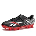 Reebok Strike MG Youth Kids Soccer Cleats Boys and Girls Soccer Shoes, Lace Up or Hook &amp; Loop Closure, Indoor or Outdoor for Turf or Grass