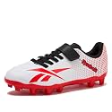 Reebok Strike MG Youth Kids Soccer Cleats Boys and Girls Soccer Shoes, Lace Up or Hook &amp; Loop Closure, Indoor or Outdoor for Turf or Grass