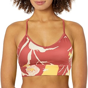 reebok women39s satin 91 pes9 el-interlock-hydrophilic finishprint-digital sublimation-disperse classic workout sports bra