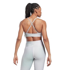 reebok women39s satin 91 pes9 el-interlock-hydrophilic finishprint-digital sublimation-disperse classic workout sports bra