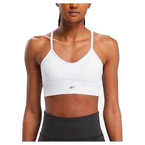 reebok women39s satin 91 pes9 el-interlock-hydrophilic finishprint-digital sublimation-disperse classic workout sports bra