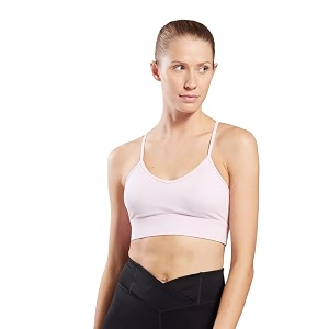 reebok women39s satin 91 pes9 el-interlock-hydrophilic finishprint-digital sublimation-disperse classic workout sports bra