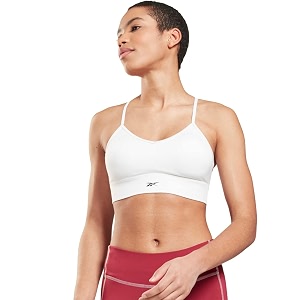 reebok women39s satin 91 pes9 el-interlock-hydrophilic finishprint-digital sublimation-disperse classic workout sports bra