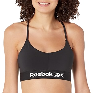 reebok women39s satin 91 pes9 el-interlock-hydrophilic finishprint-digital sublimation-disperse classic workout sports bra