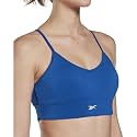Reebok Women's Satin 91% PES/9% El-Interlock-Hydrophilic Finish/Print-Digital Sublimation-Disperse Classic Workout Sports Bra