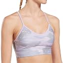 Reebok Women's Satin 91% PES/9% El-Interlock-Hydrophilic Finish/Print-Digital Sublimation-Disperse Classic Workout Sports Bra