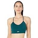 Reebok Women's Satin 91% PES/9% El-Interlock-Hydrophilic Finish/Print-Digital Sublimation-Disperse Classic Workout Sports Bra