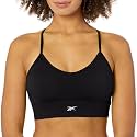 Reebok Women's Satin 91% PES/9% El-Interlock-Hydrophilic Finish/Print-Digital Sublimation-Disperse Classic Workout Sports Bra