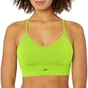 Reebok Women's Satin 91% PES/9% El-Interlock-Hydrophilic Finish/Print-Digital Sublimation-Disperse Classic Workout Sports Bra