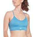 Reebok Women's Satin 91% PES/9% El-Interlock-Hydrophilic Finish/Print-Digital Sublimation-Disperse Classic Workout Sports Bra