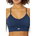 Reebok Women's Satin 91% PES/9% El-Interlock-Hydrophilic Finish/Print-Digital Sublimation-Disperse Classic Workout Sports Bra