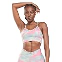 Reebok Women's Satin 91% PES/9% El-Interlock-Hydrophilic Finish/Print-Digital Sublimation-Disperse Classic Workout Sports Bra