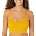 Reebok Women's Satin 91% PES/9% El-Interlock-Hydrophilic Finish/Print-Digital Sublimation-Disperse Classic Workout Sports Bra