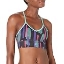 Reebok Women's Satin 91% PES/9% El-Interlock-Hydrophilic Finish/Print-Digital Sublimation-Disperse Classic Workout Sports Bra