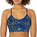Reebok Women's Satin 91% PES/9% El-Interlock-Hydrophilic Finish/Print-Digital Sublimation-Disperse Classic Workout Sports Bra