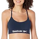 Reebok Women's Satin 91% PES/9% El-Interlock-Hydrophilic Finish/Print-Digital Sublimation-Disperse Classic Workout Sports Bra